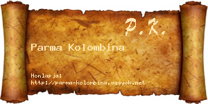 Parma Kolombina névjegykártya